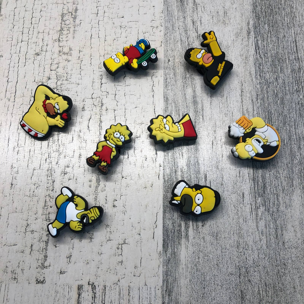 Lot of 8 Simpsons Bart Croc Charms